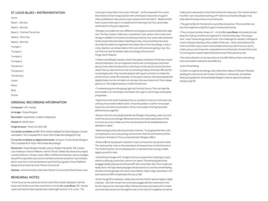 St. Louis Blues: Score Jazz Ensemble scores gallery preview page 4