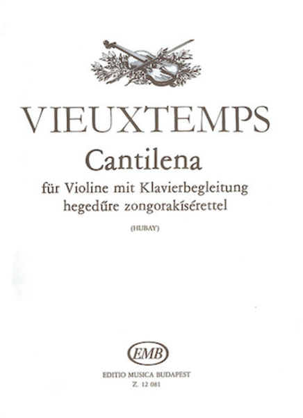 Cantilena Op. 48, No. 24 by Jeno Hubay Violin Solo - Sheet Music