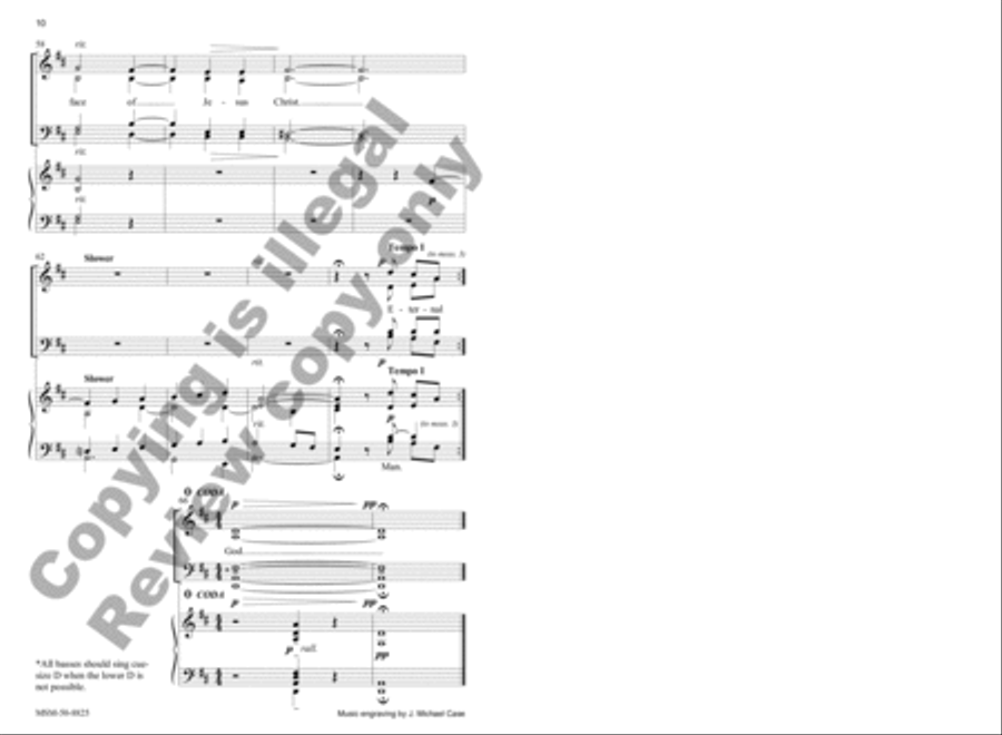 Eternal Light, Shine in My Heart 4-Part scores gallery preview page 9