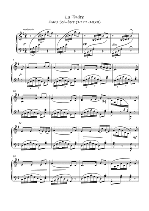 La Truite by Franz Schubert solo piano
