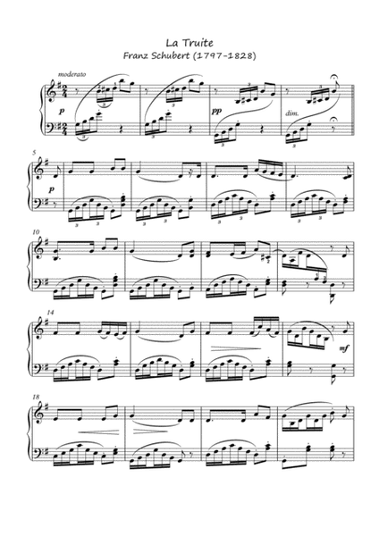La Truite by Franz Schubert solo piano image number null