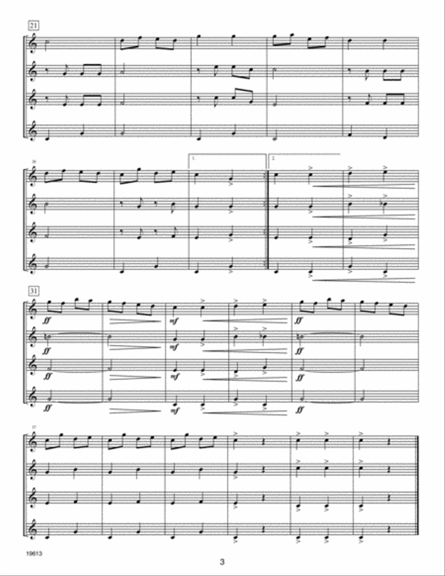 Classical FlexQuartets - Eb Instruments Flexible/Adaptable scores gallery preview page 3