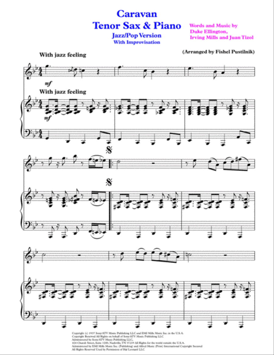 Caravan featured in SOPHISTICATED LADIES Woodwind Duet scores gallery preview page 2