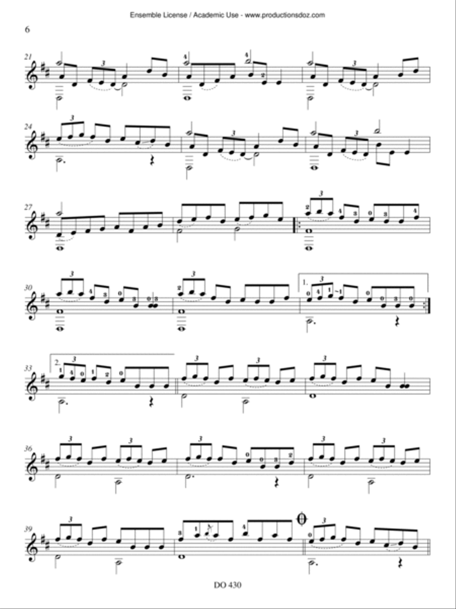 Message of the Sea, Celtic Music for Guitar, vol. 1 Classical Guitar scores gallery preview page 6