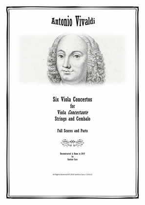 Vivaldi - Six Viola Concertos for Viola concertante, Strings and Cembalo - Scores and Parts