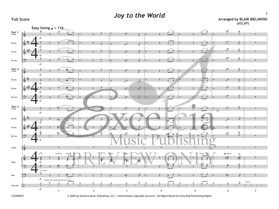 Joy to the World (Score) Jazz Ensemble scores gallery preview page 4