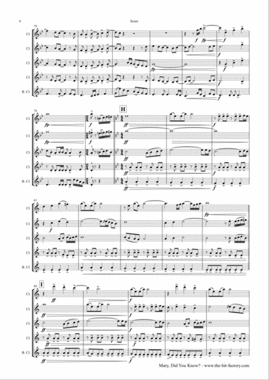 Mary, Did You Know? Woodwind Ensemble scores gallery preview page 4