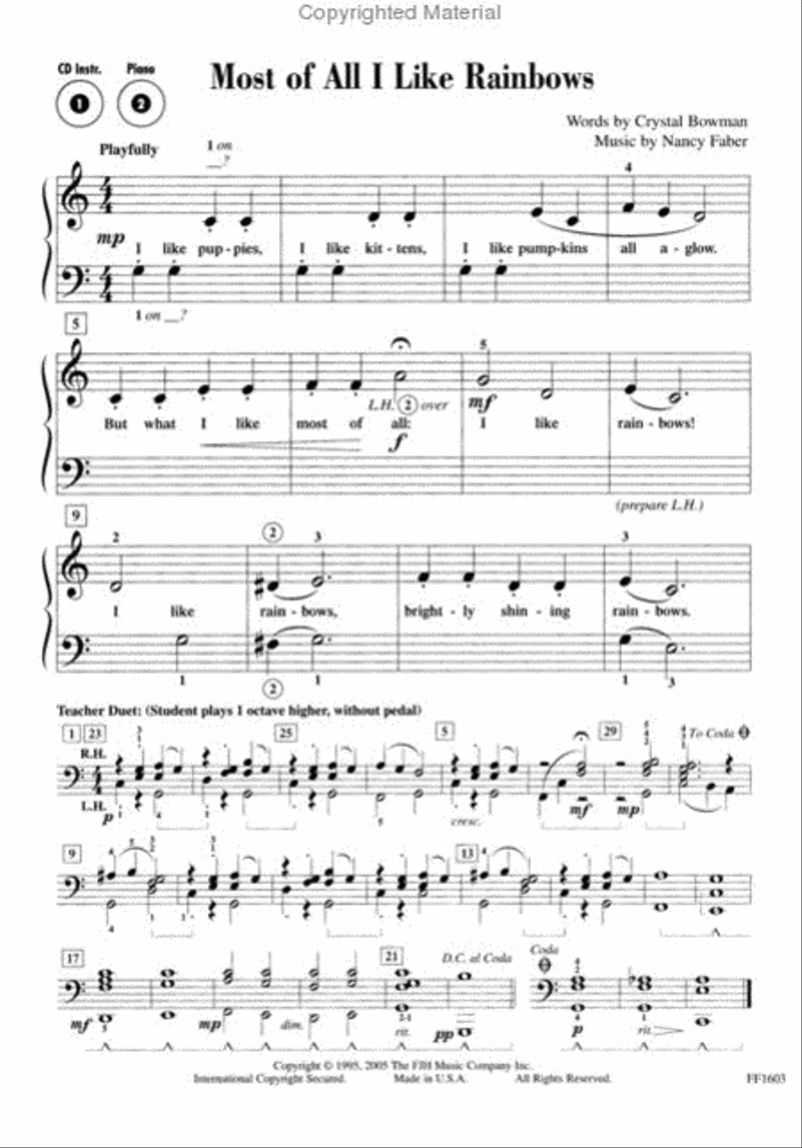 Level 1 – Gold Star Performance Book Piano Method scores gallery preview page 2