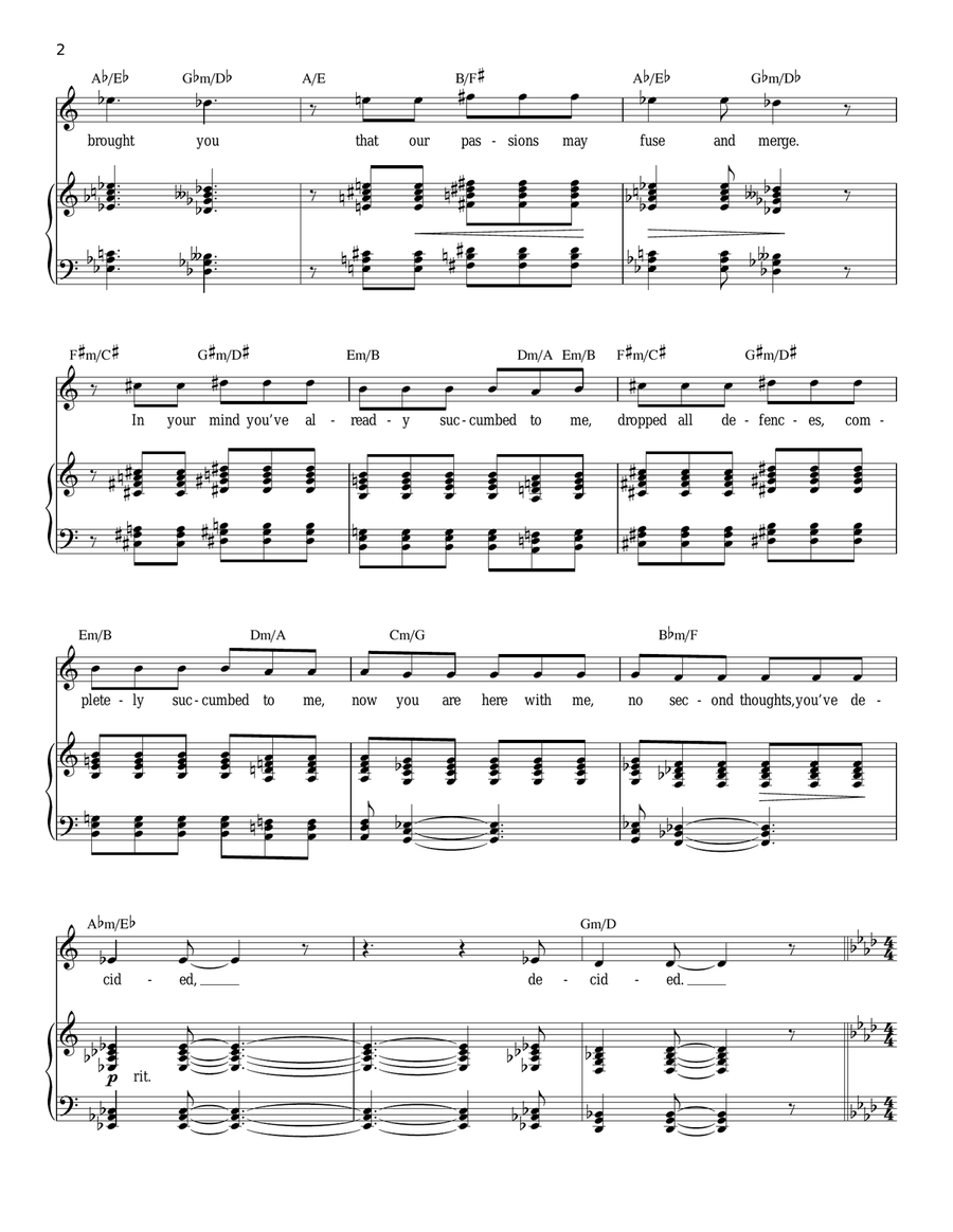The Point Of No Return (from The Phantom Of The Opera) Piano, Vocal scores gallery preview page 2