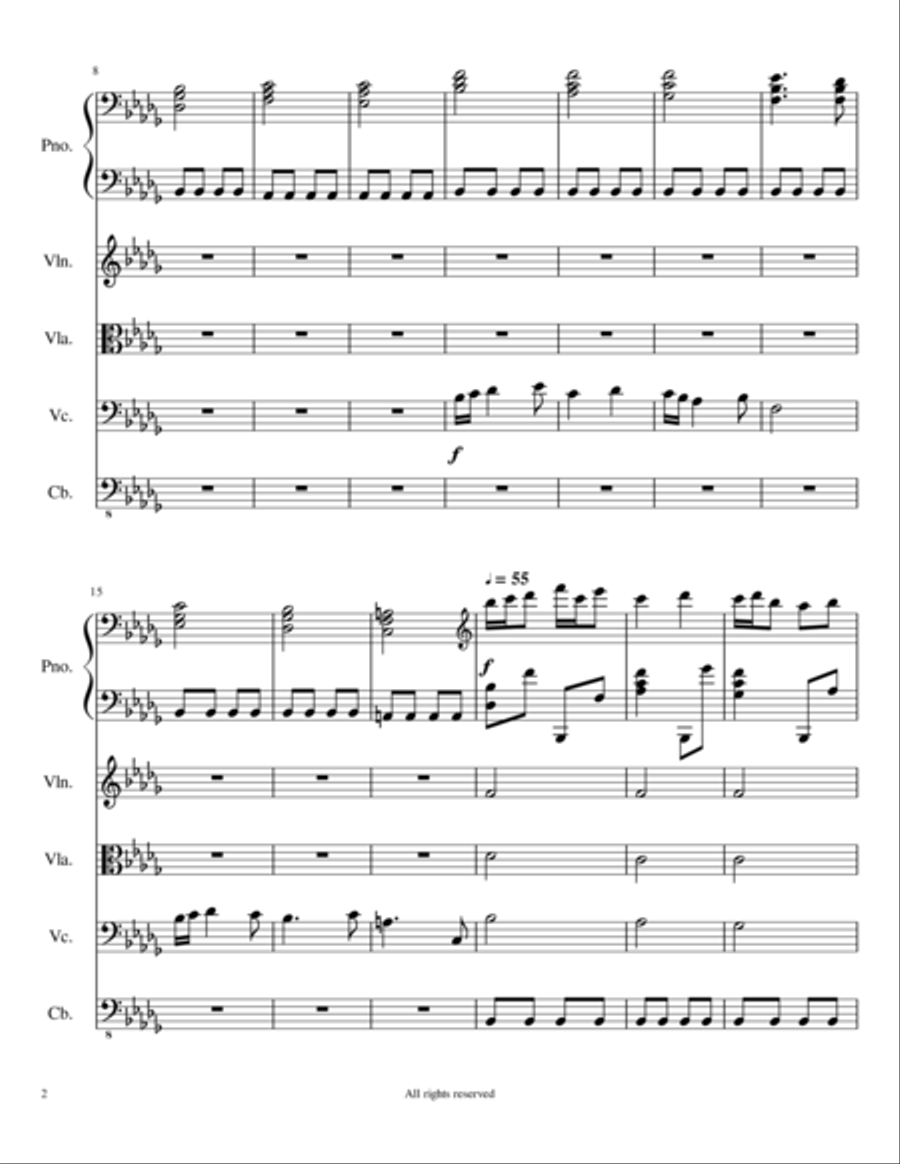 Nocturne #31 Nocturne #31 Piano Quintet scores gallery preview page 3