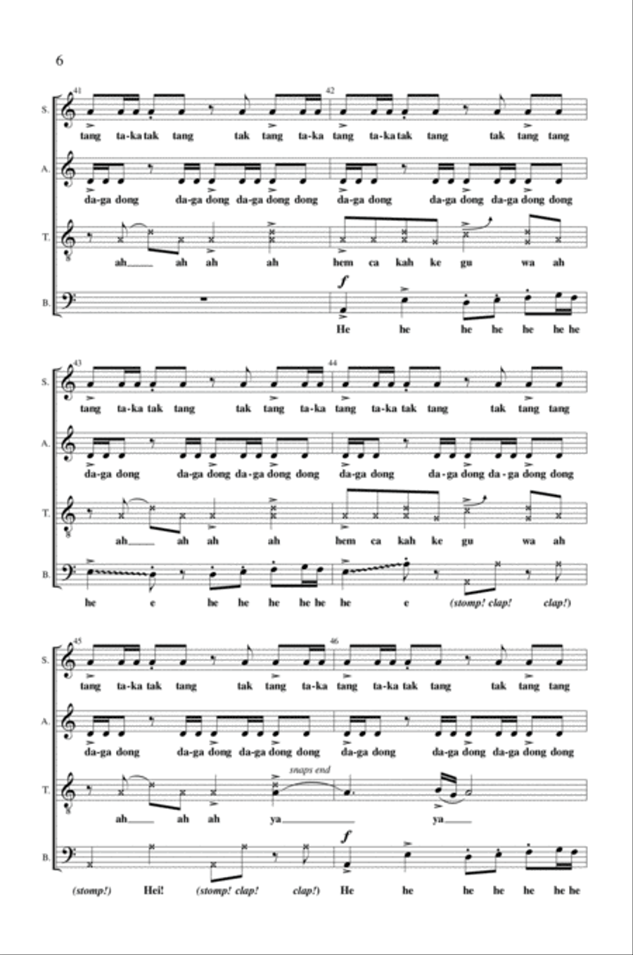 Dawn and Dusk (Fajar dan Senja) 4-Part scores gallery preview page 6