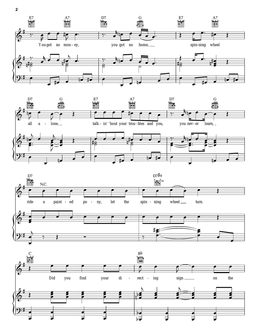 Spinning Wheel Acoustic Guitar scores gallery preview page 2