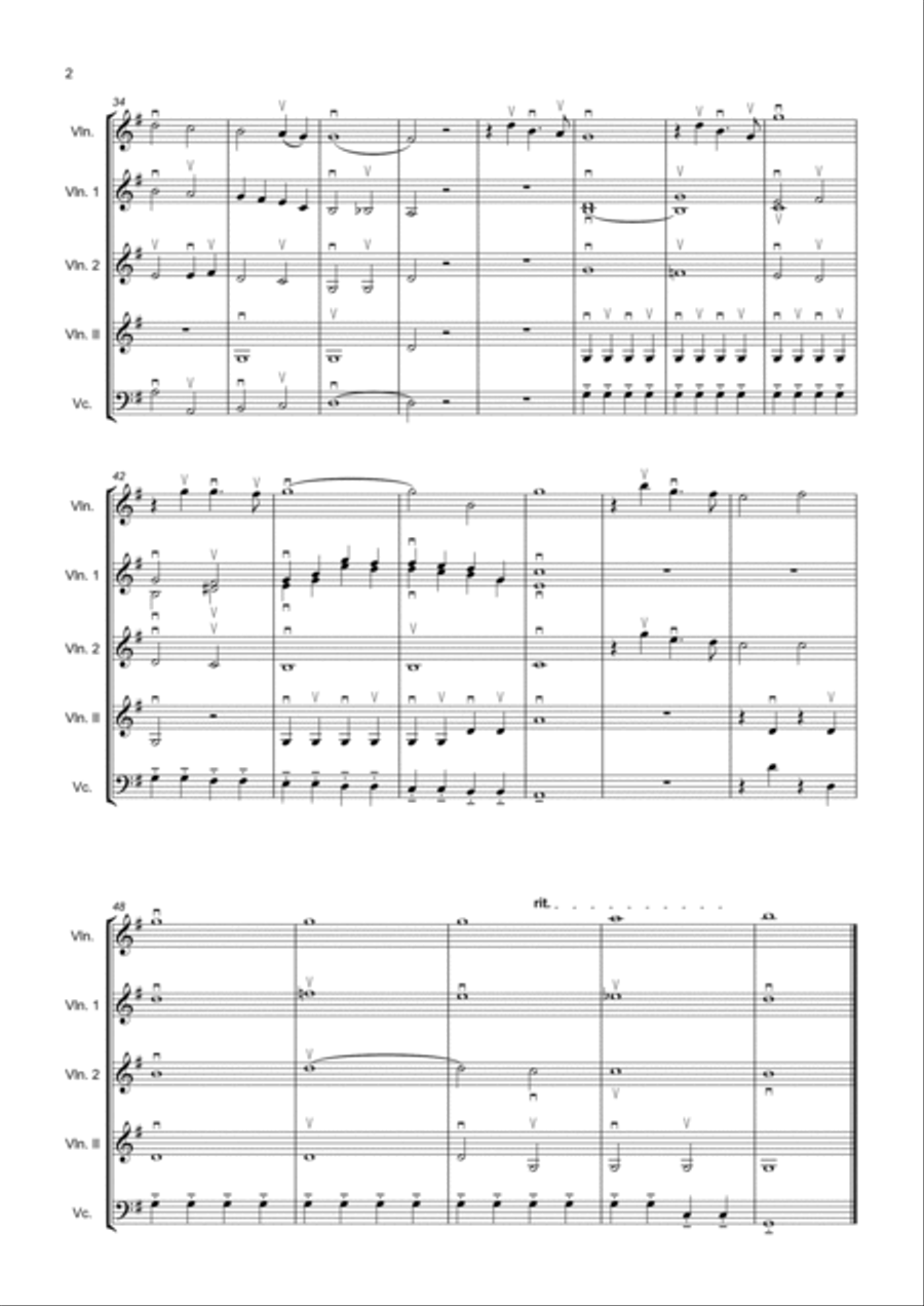 Violin Trio mov II Adagio String Trio scores gallery preview page 2