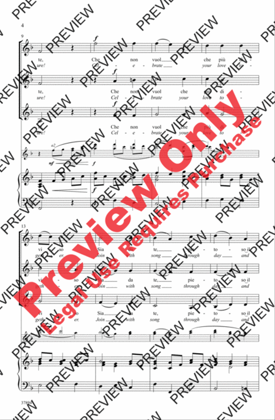 Torna, O Bella Women's Choir scores gallery preview page 4
