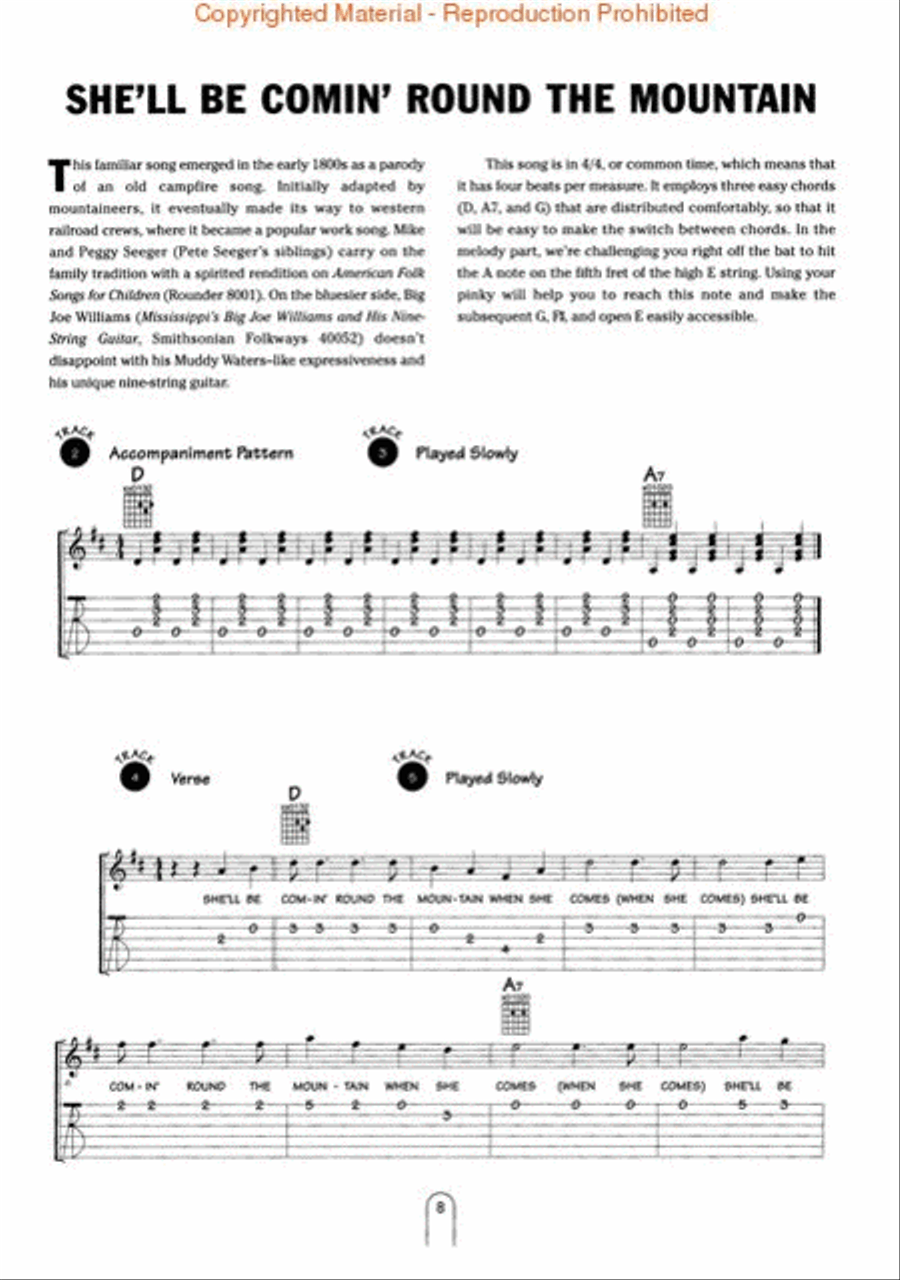 Children's Songs for Beginning Guitar Guitar Tablature scores gallery preview page 2