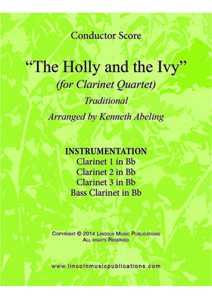 Book cover for The Holly and the Ivy (for Clarinet Quartet)