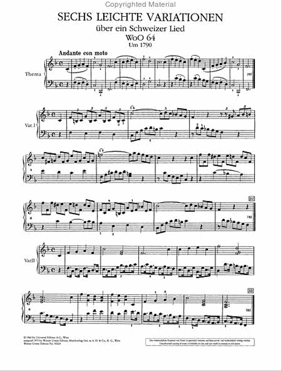 Variations for Piano, vol. 1