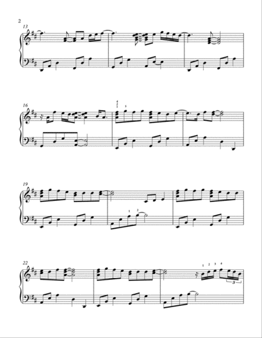 Thinking Out Loud Piano Solo scores gallery preview page 2