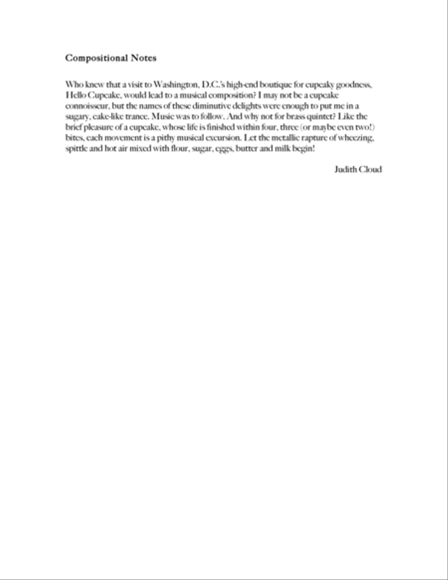 Hello Cupcake! for Brass Quintet Brass Quintet scores gallery preview page 2
