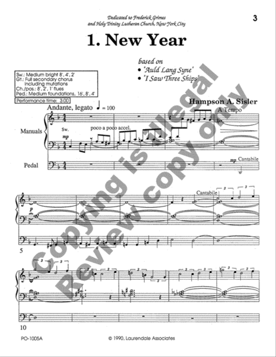 American National Holidays Suite - Book I Organ scores gallery preview page 3