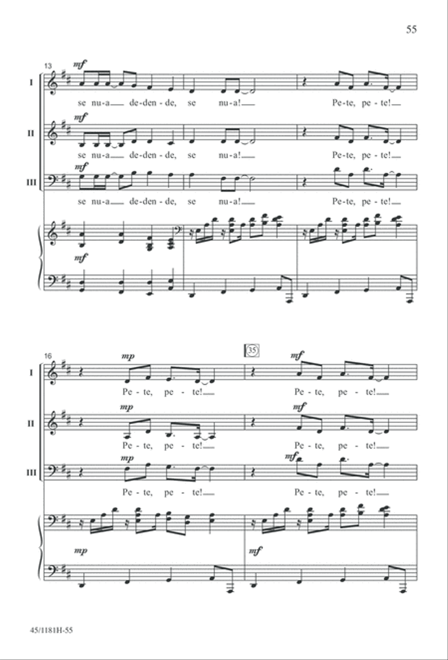 Contemporary Choral Classics 3-Part scores gallery preview page 55
