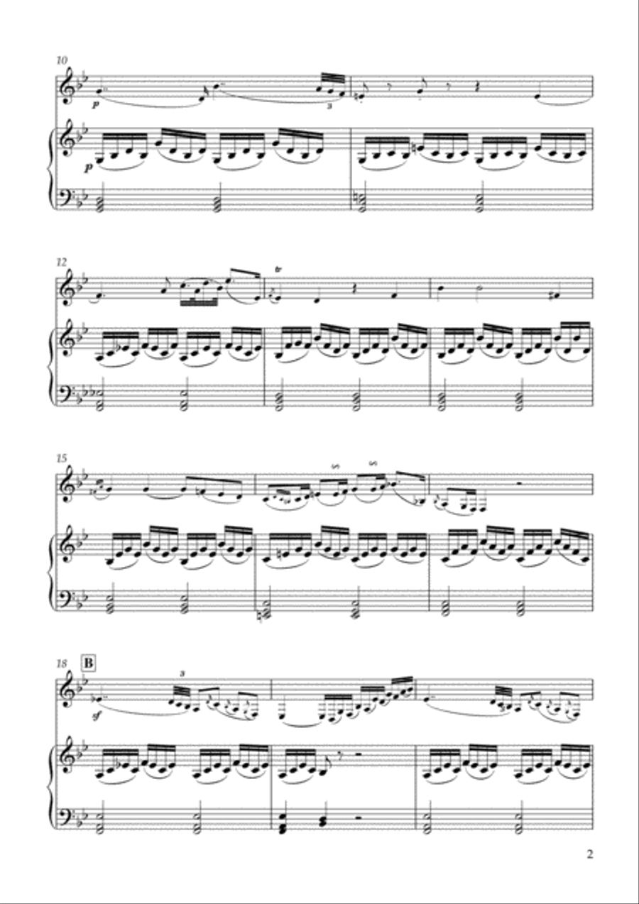 Largo e cantabile’ from 'How Do You Do' Op.33-5, Hob.III:41 for Clarinet & Piano Clarinet Solo scores gallery preview page 2