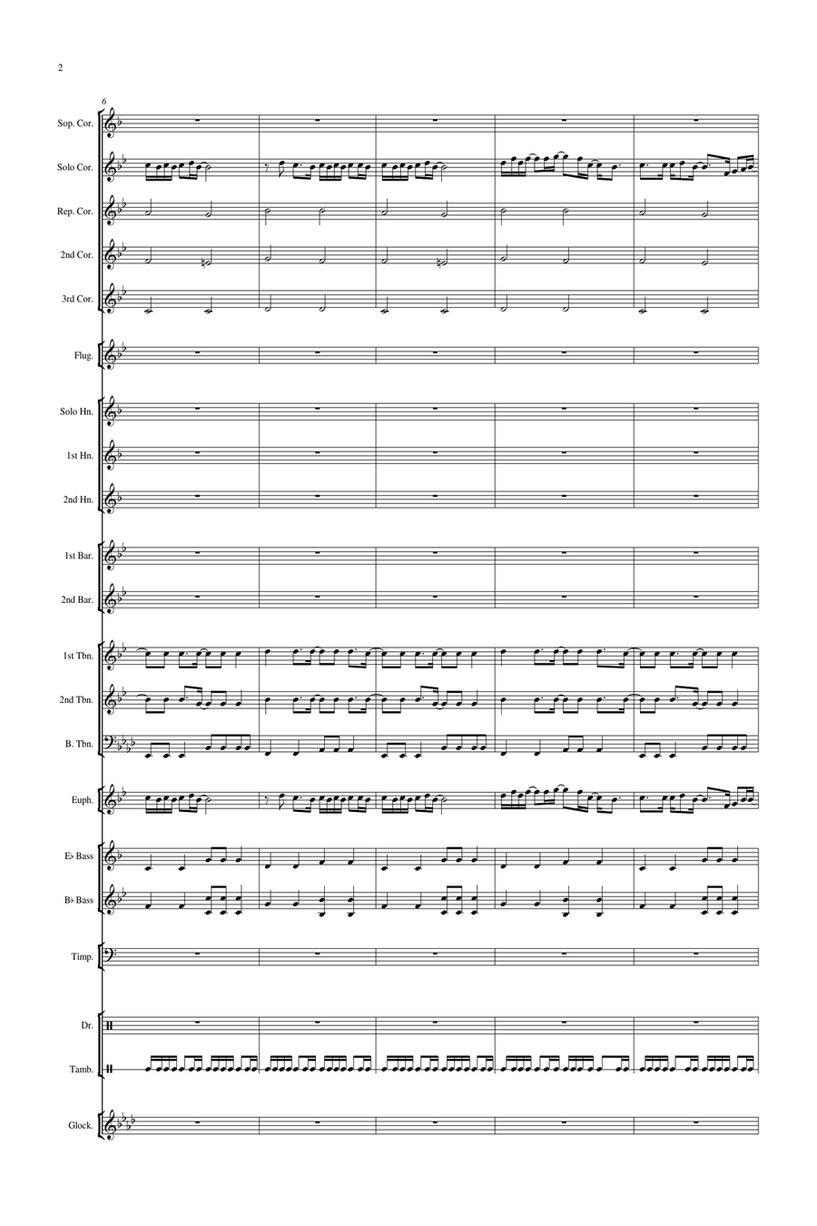Wonderwall Brass Band scores gallery preview page 3