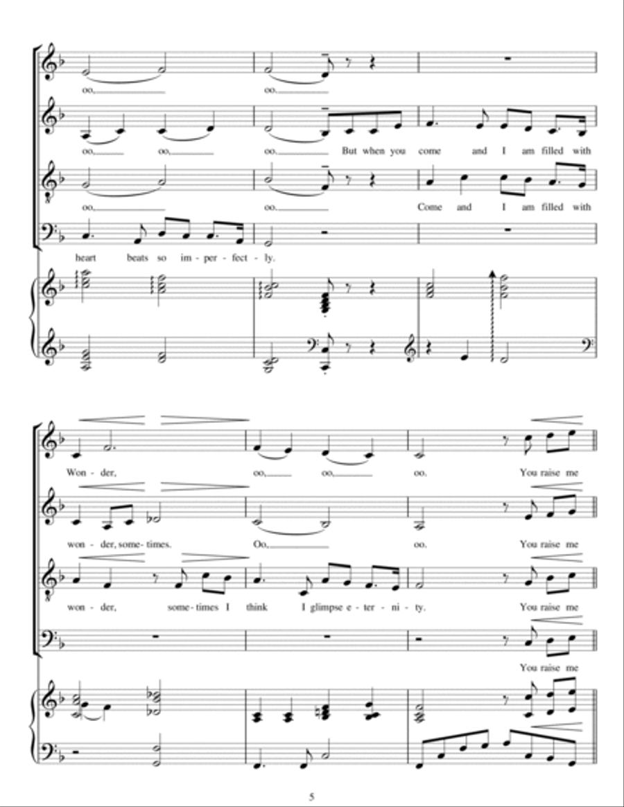 You Raise Me Up 4-Part scores gallery preview page 5