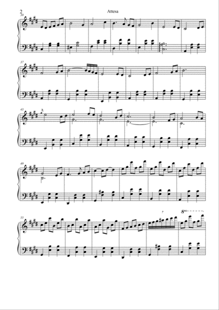 Waiting Piano Solo scores gallery preview page 2