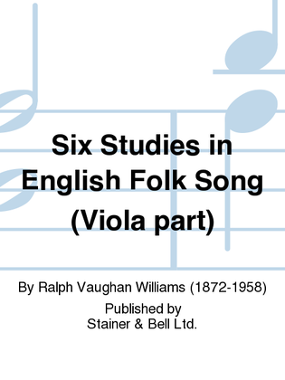 Book cover for Six Studies in English Folk Song. Viola part