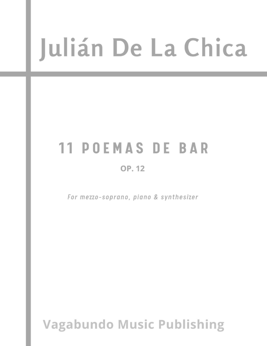 De La Chica: Poemas de bar, Op. 12 Voice scores gallery preview page 1