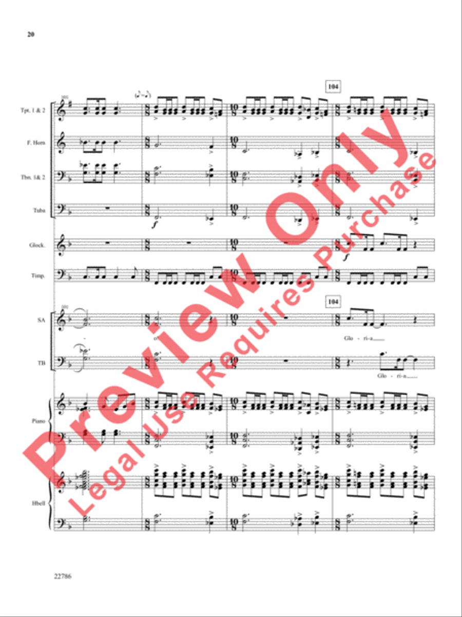 Gloria for Christmas Choir scores gallery preview page 21