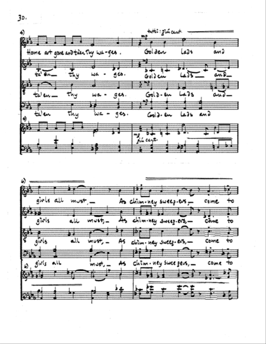 Three Charms from Shakespeare (Complete) 4-Part scores gallery preview page 17
