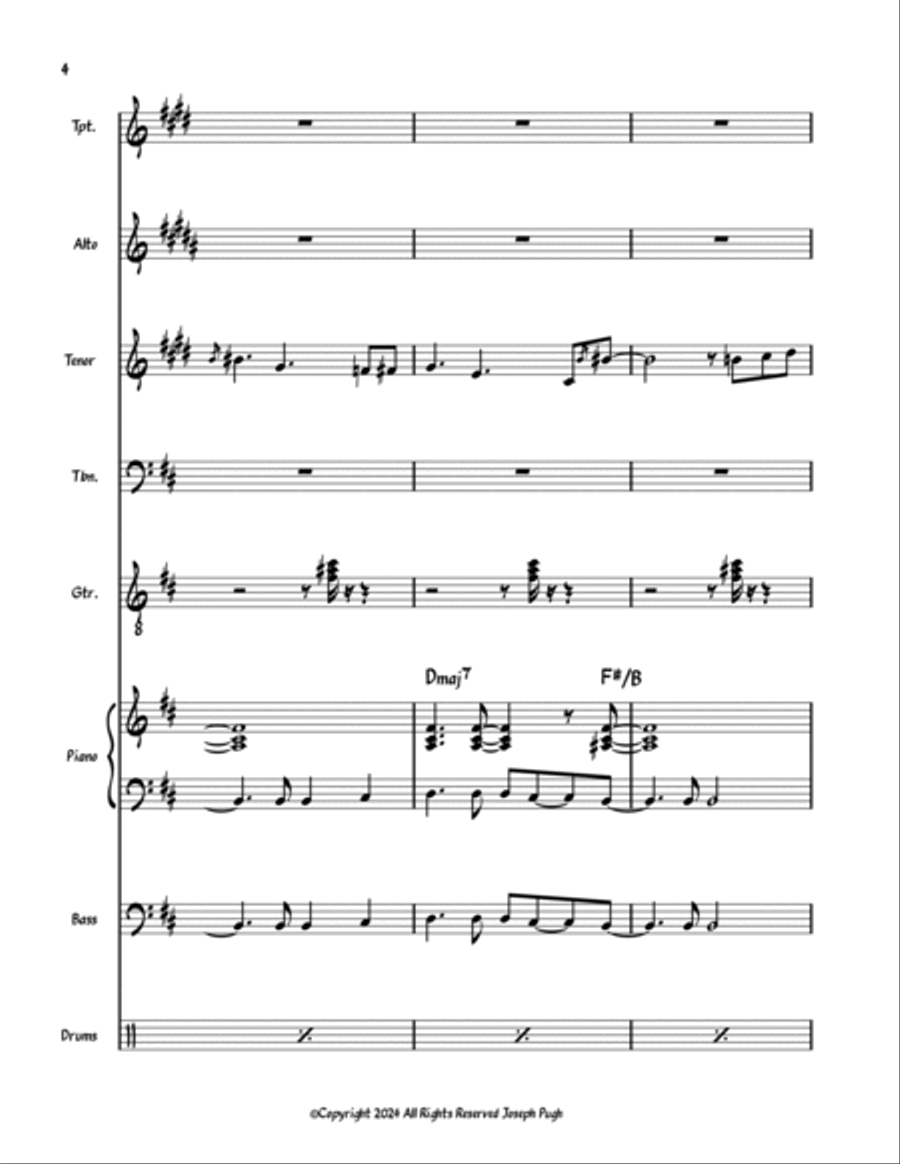 Where Does Love Go? Jazz Ensemble scores gallery preview page 4