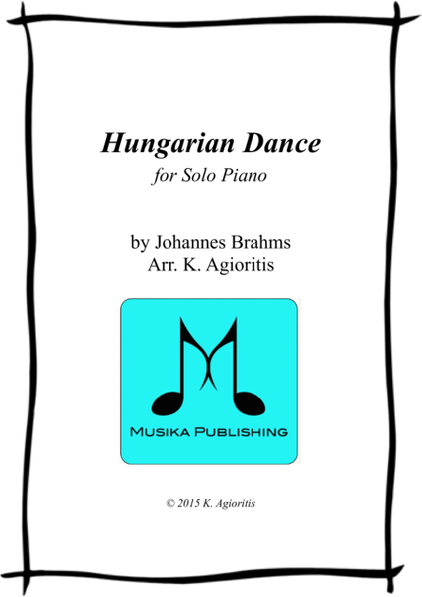 Hungarian Dance - Jazz Arrangement for Solo Piano image number null