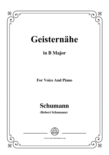 Schumann-Geisternähe,in B Major,Op.77,No.3,for Voice and Piano image number null