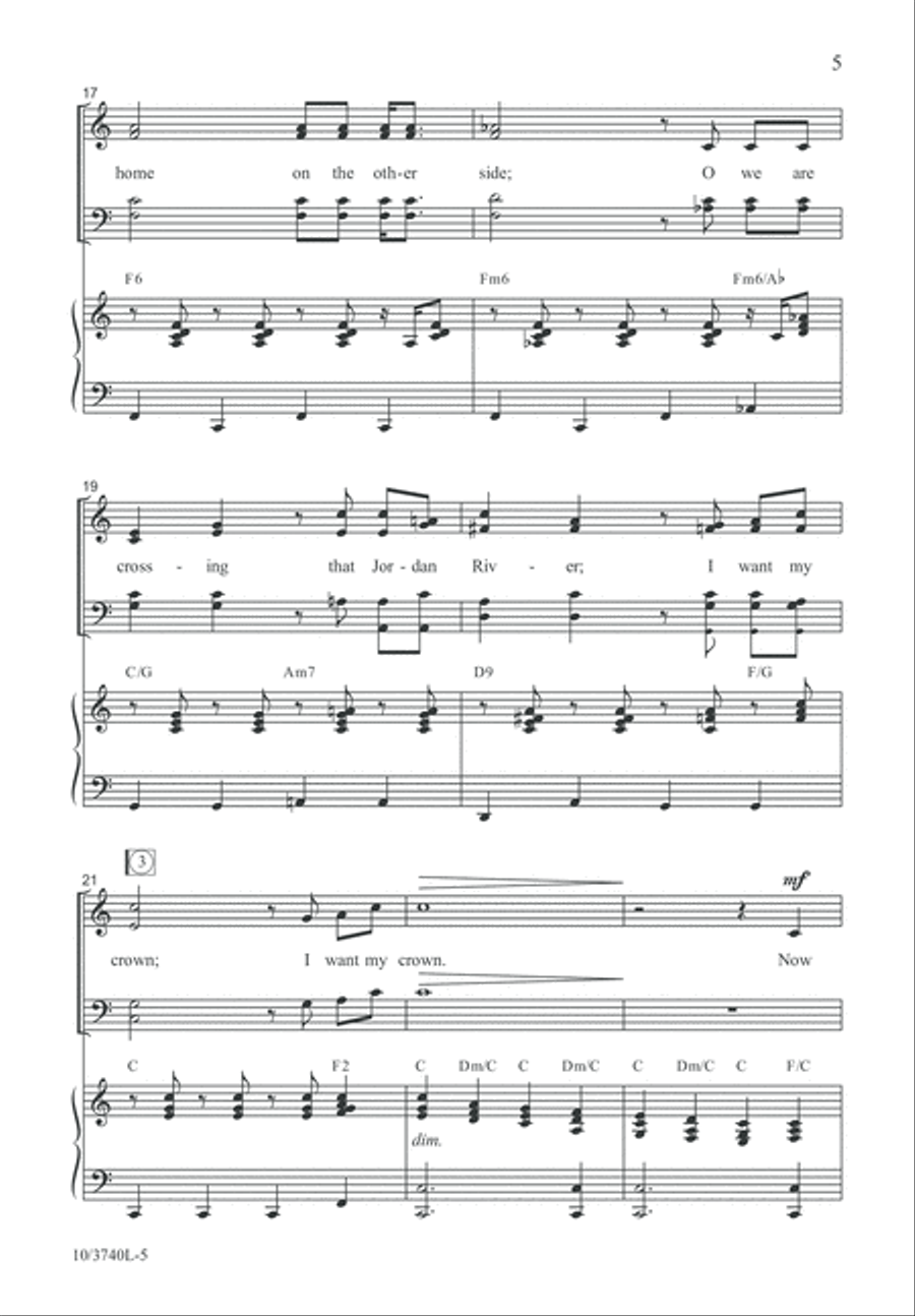 We Are Crossing Jordan River 4-Part scores gallery preview page 5