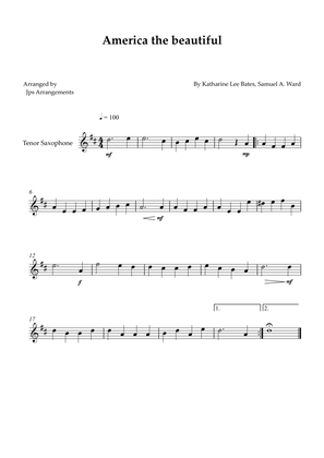 America The Beautiful - Tenor sax solo