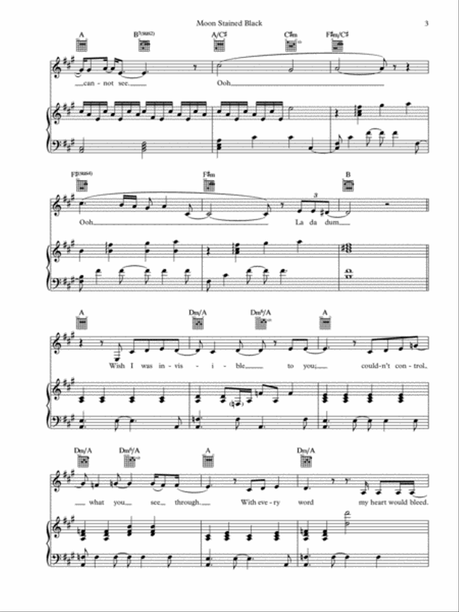 Moon Stained Black Voice scores gallery preview page 3