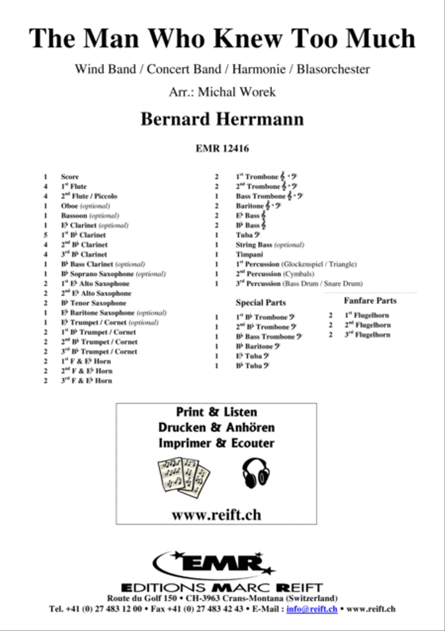 The Man Who Knew Too Much Concert Band scores gallery preview page 2
