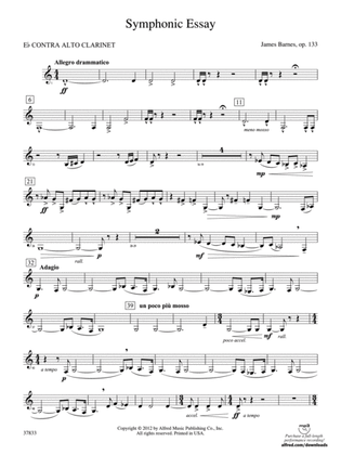 Symphonic Essay: E-flat Contra-Alto Clarinet
