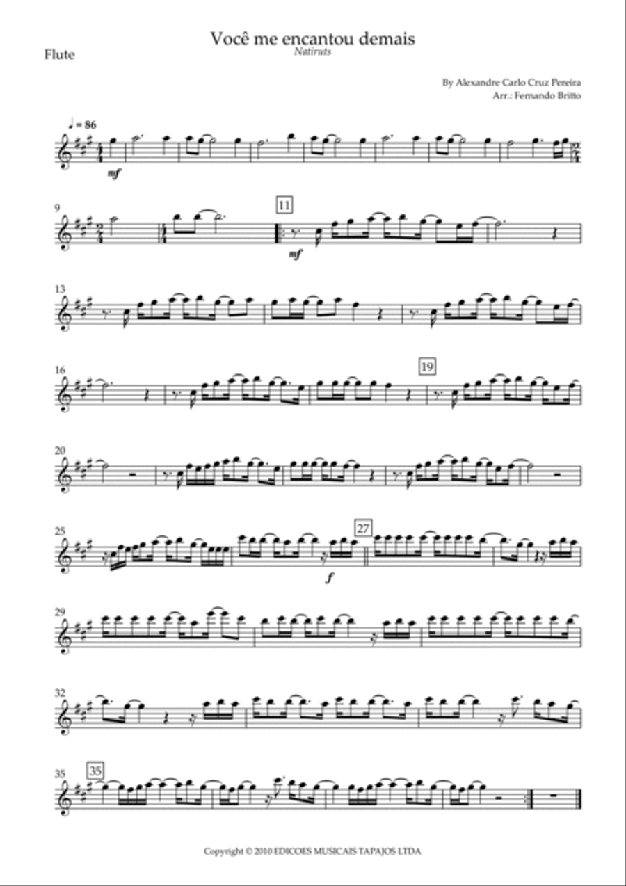 Voce Me Encantou Demais Voce Me Encantou Demais Small Ensemble scores gallery preview page 4