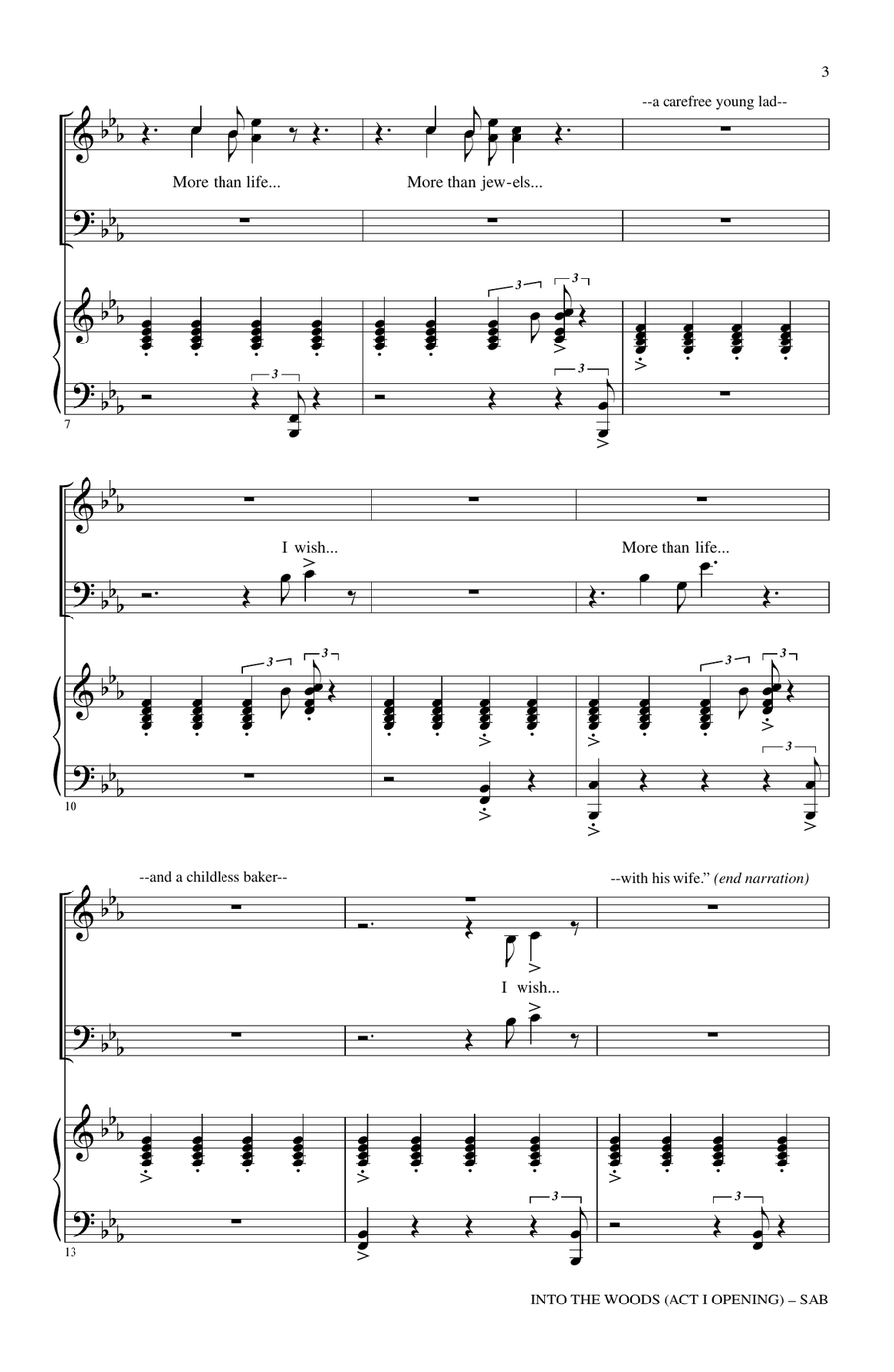 Into The Woods (Act I Opening) - Part I 3-Part scores gallery preview page 2