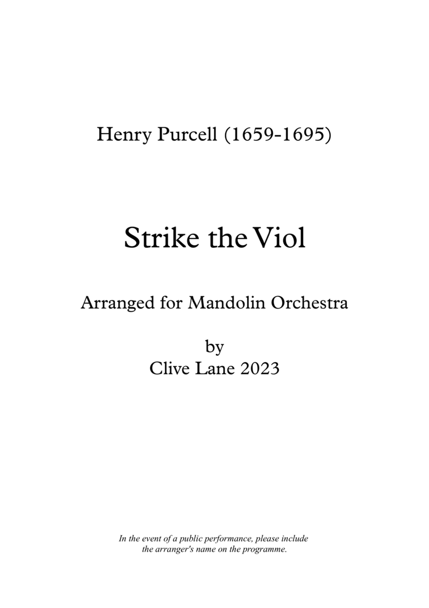 Strike the Viol (for mandolin orchestra) image number null