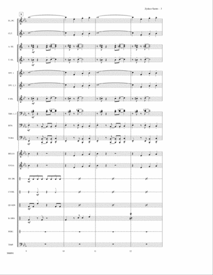 Zydeco Saints Marching Band scores gallery preview page 3