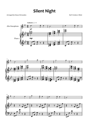 Silent Night - Alto saxophone and piano