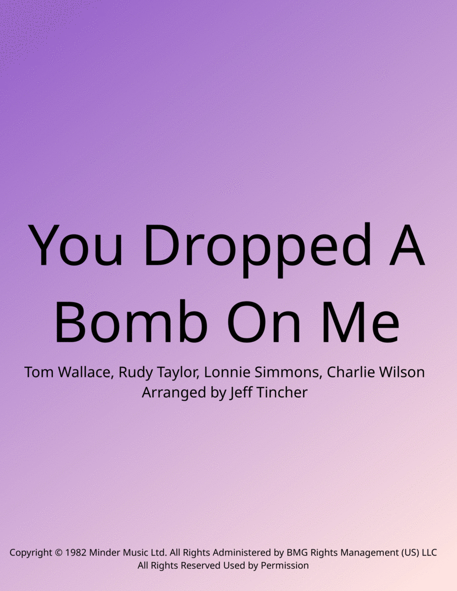 You Dropped A Bomb On Me Piano, Vocal, Guitar scores gallery preview page 1