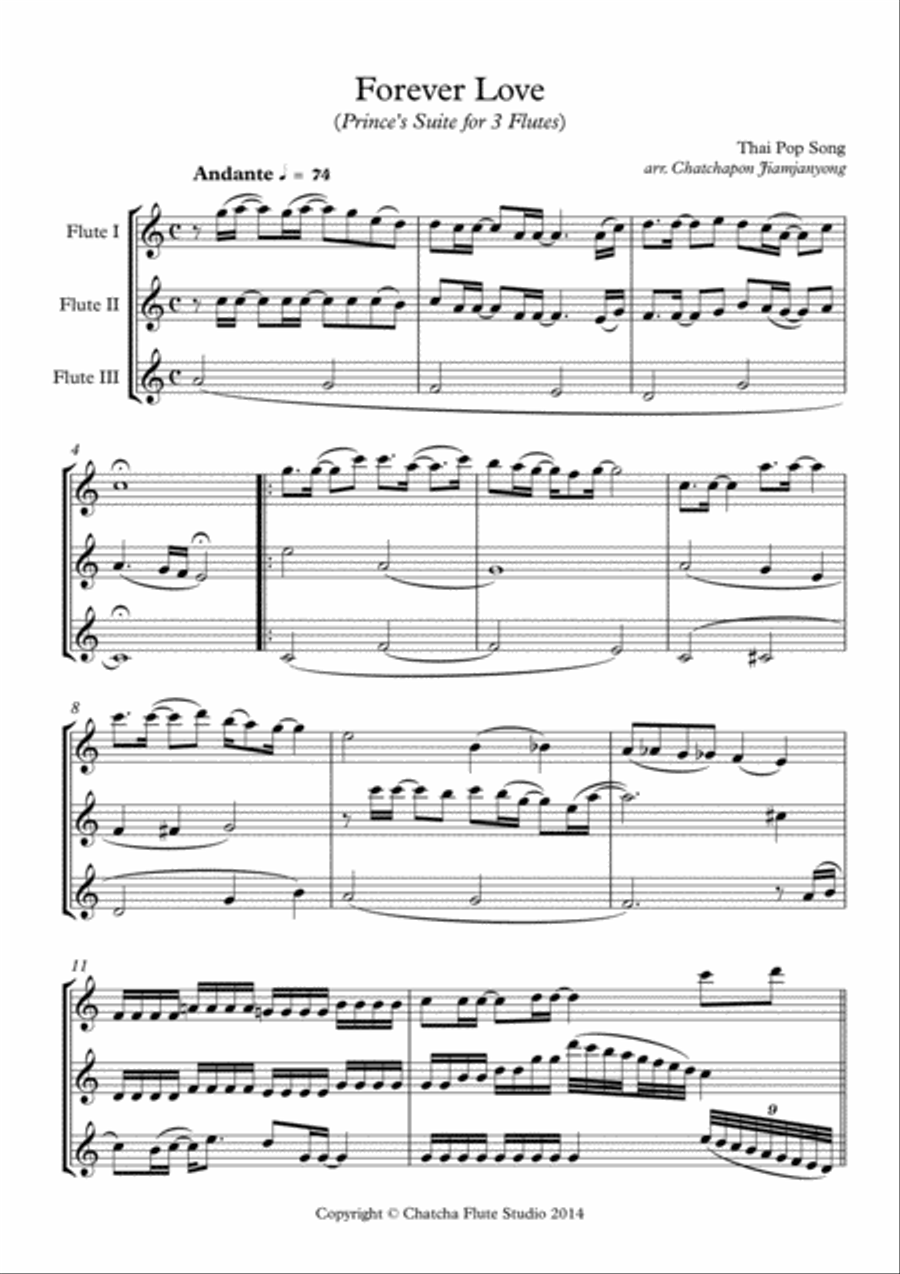 Forever Love Woodwind Trio scores gallery preview page 2