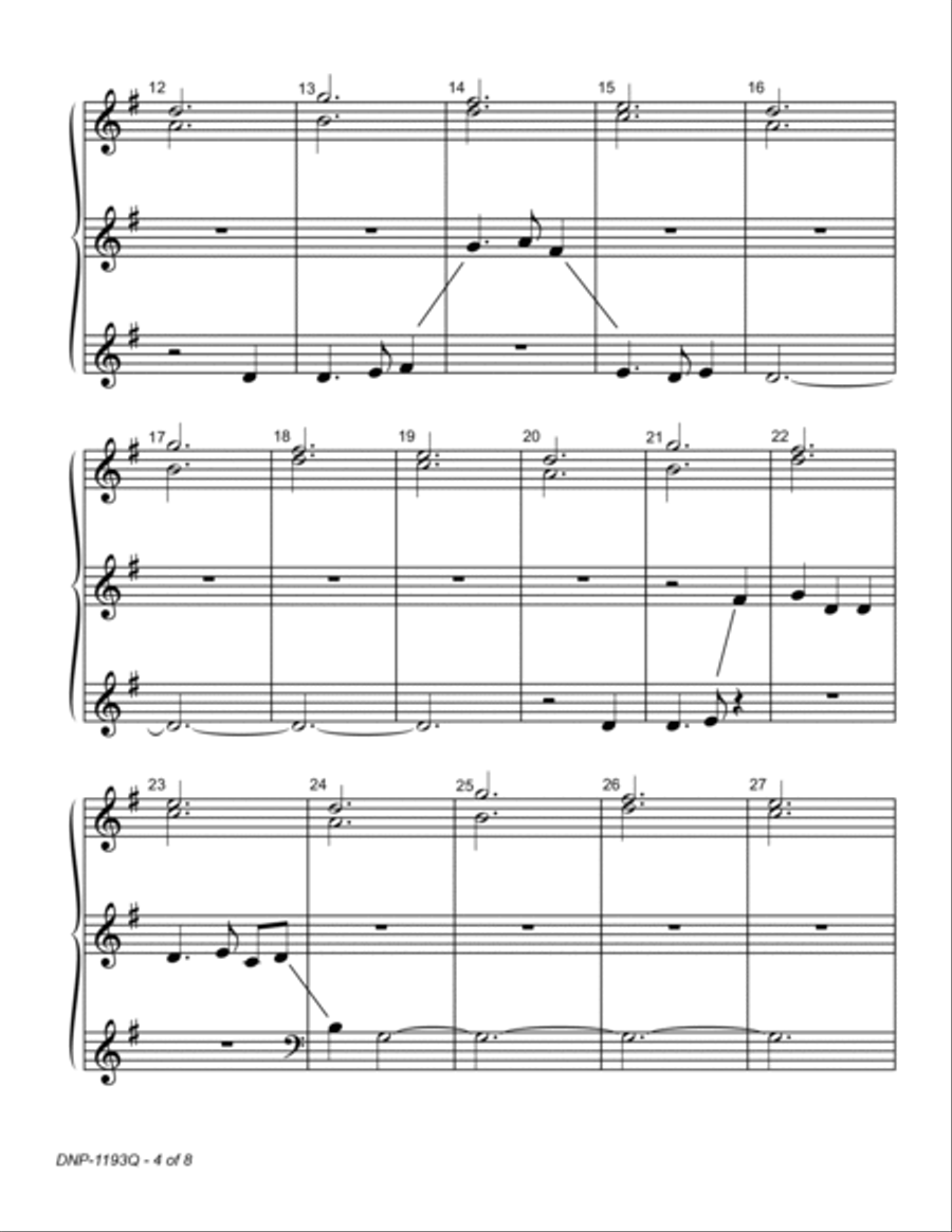 We Gather Together ~ Handbell Quartet - REPRODUCIBLE Handbell Choir scores gallery preview page 4