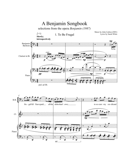 A Benjamin Songbook image number null